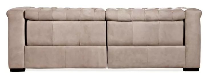 Savion Grandier Giovanni Taupe Leather 2 Piece 89" Power Reclining Sofa With Power Headrest