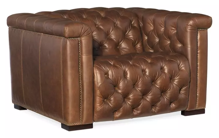Savion Grandier Saddlebag Lodge Leather Power Recliner With Power Headrest