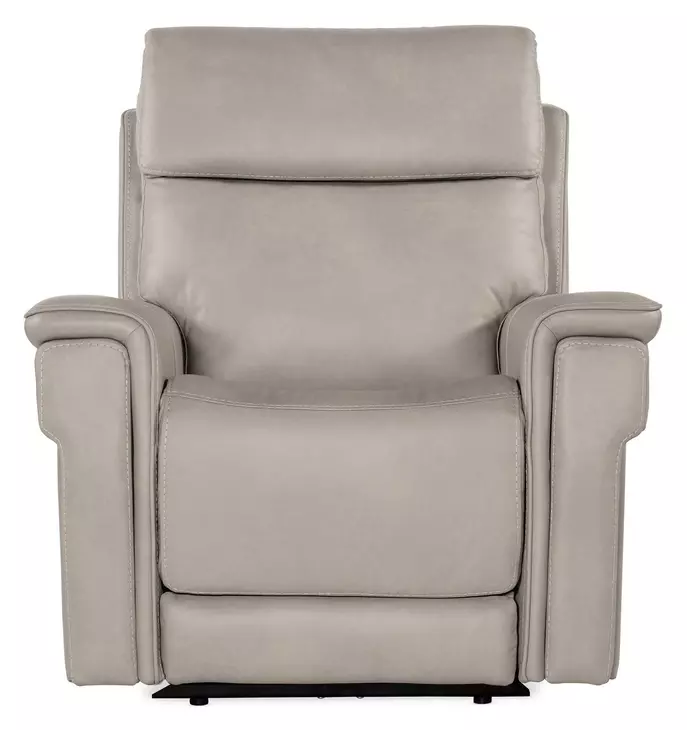 Celeste Sahara Ash Leather Zero Gravity Power Recliner With Power Headrest