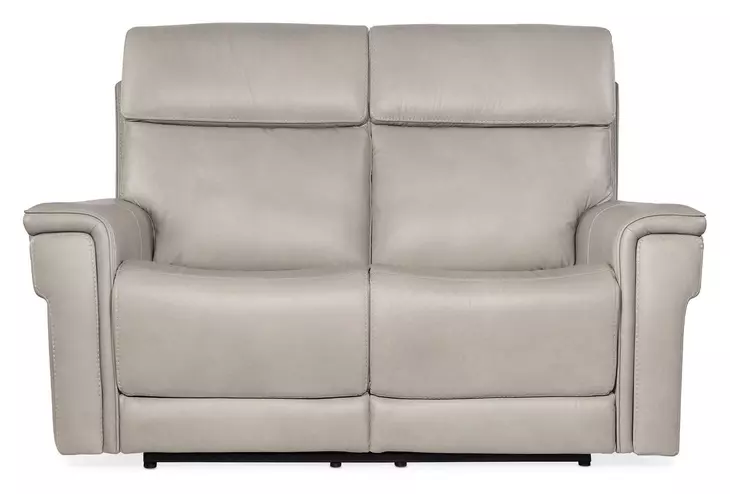 Celeste Sahara Ash Leather Zero Gravity Power Reclining 66" Loveseat With Power Headrest