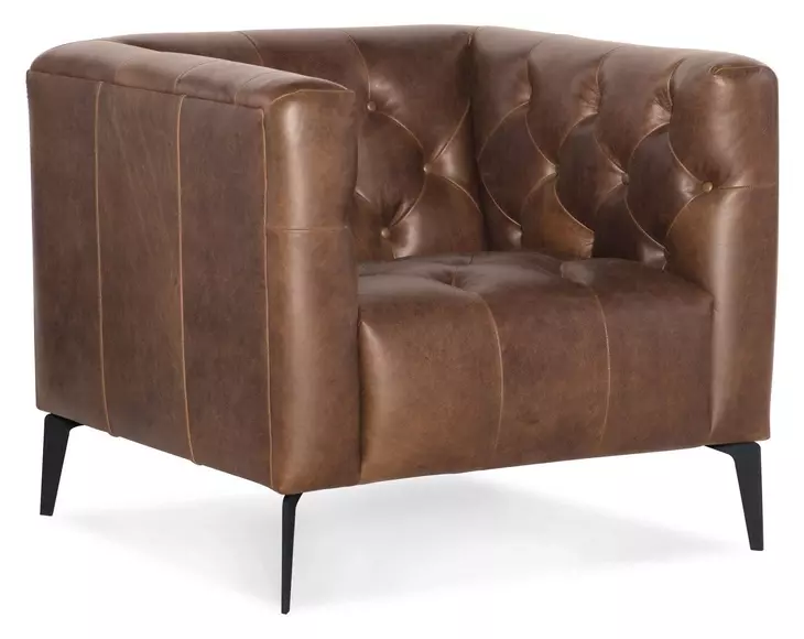 Nicolla Saddlebag Lodge Leather Stationary Chair