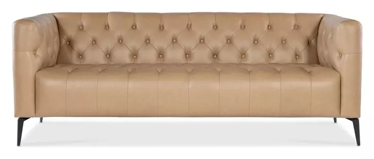 Nicolla Texas Stone Leather Stationary 84" Sofa