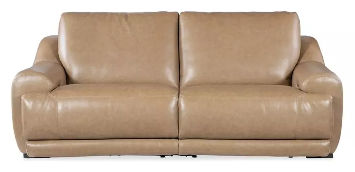Wayward Latte Leather 92" Power Reclining Sofa with Power Headrest