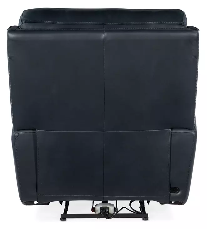 Elspeth Salvo Denim Leather Zero Gravity Power Recliner With Power Headrest