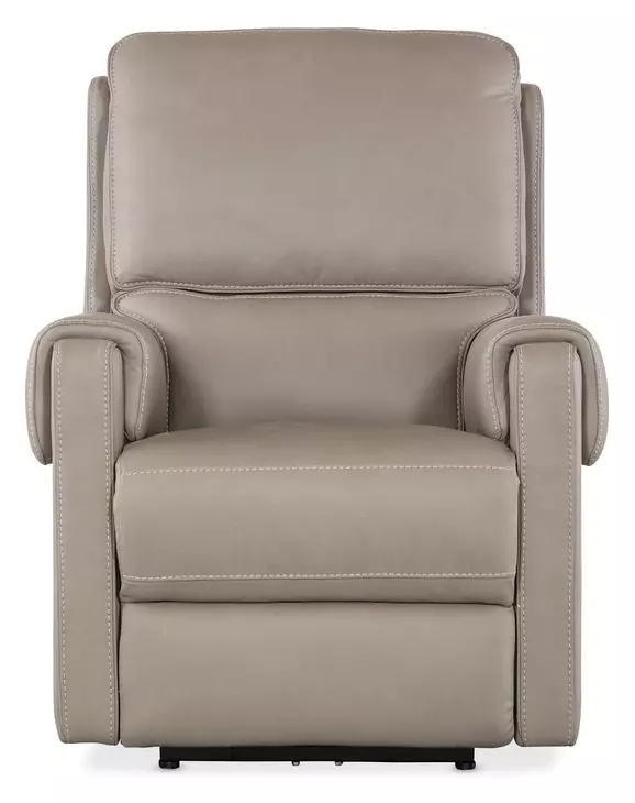 Somers Dark Taupe Power Recliner with Power Headrest