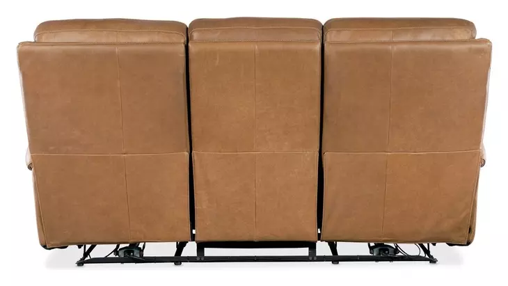 Somers Light Brown 79" Power Reclining Sofa with Power Headrest