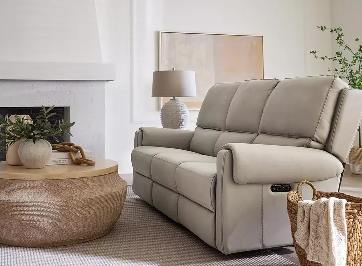 Somers Dark Taupe 79" Power Reclining Sofa with Power Headrest
