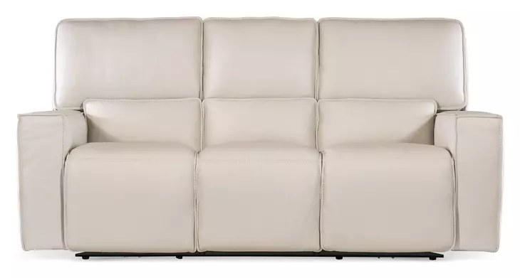 Miles Gray Leather Zero Gravity 84" Power Reclining Sofa With Power Headrest