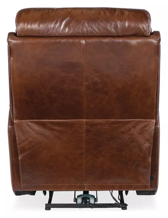 Harlan Brown Leather Zero Gravity Power Recliner With Power Headrest