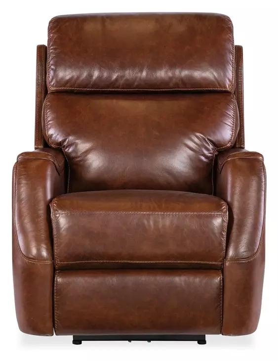 Harlan Brown Leather Zero Gravity Power Recliner With Power Headrest