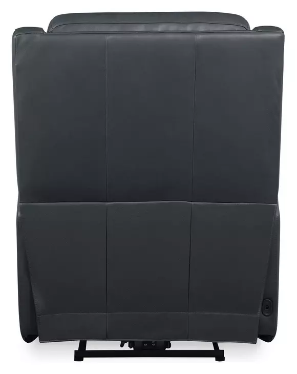 Nelson Salvo Denim Leather Zero Gravity Power Recliner with Power Headrest And Lumbar