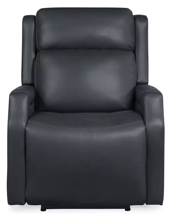 Nelson Salvo Denim Leather Zero Gravity Power Recliner with Power Headrest And Lumbar