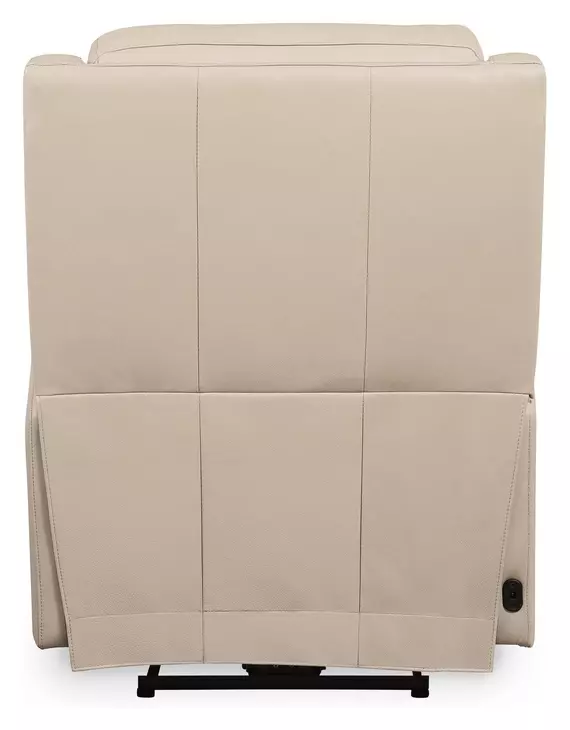 Chesterfield Salvo Beige Leather Zero Gravity Power Recliner with Power Headrest And Lumbar