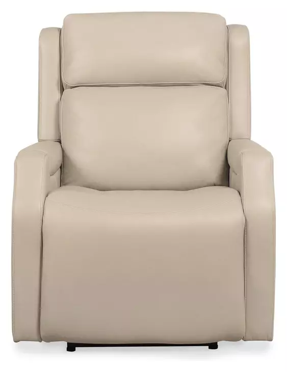 Chesterfield Salvo Beige Leather Zero Gravity Power Recliner with Power Headrest And Lumbar