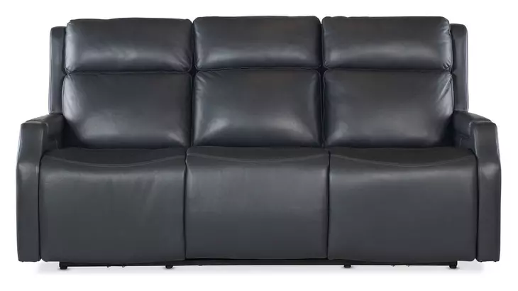 Nelson Salvo Denim Leather Zero Gravity 79" Power Sofa with Power Headrest And Lumbar
