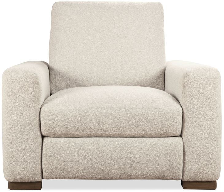 Optimus Beige Performance Fabric Power Recliner with USB Charging