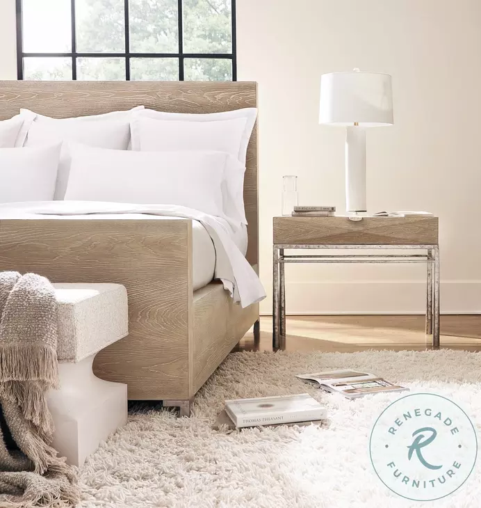 Aventura Marcona 1 Drawer Nightstand with Metal Frame and USB Charging