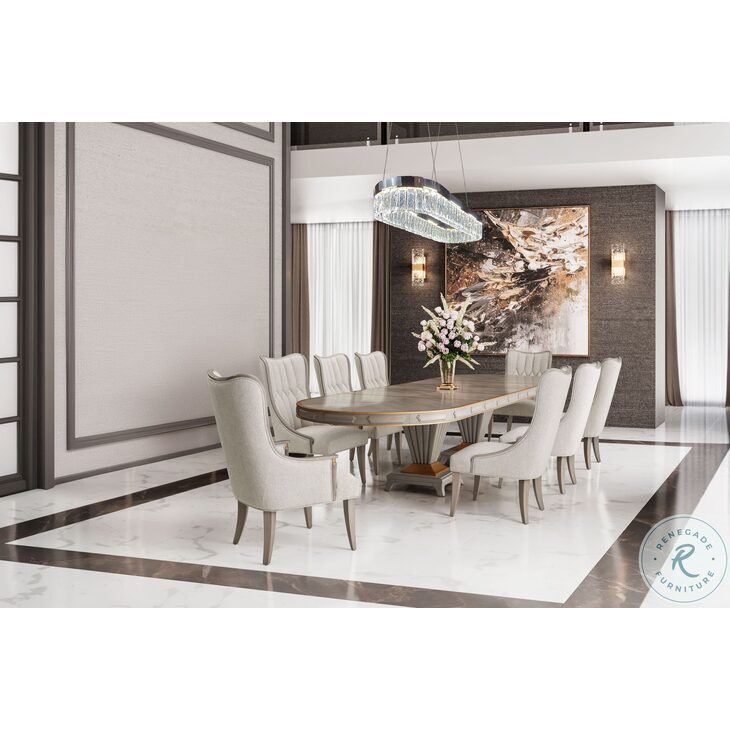 St. Helena Dove Gray Extendable Dining Room Set