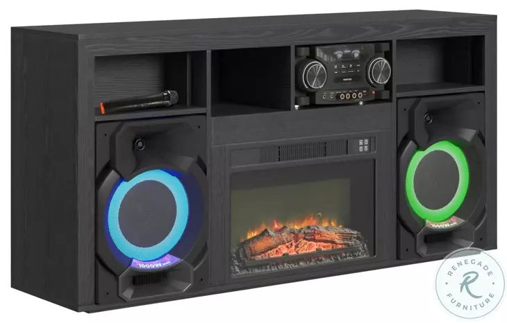 San Andreas Black TV Stand With LED Light