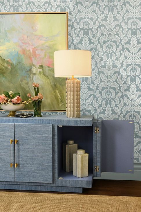 Steele Blue 4 Door Buffet