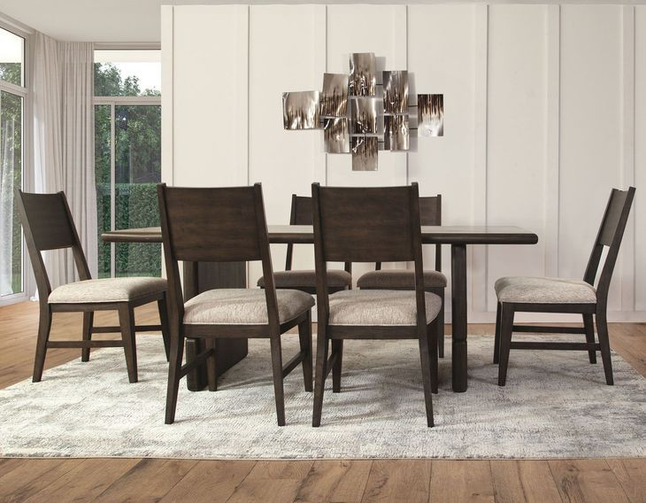 Norvell Gray Upholstered Side Chair Set of 2