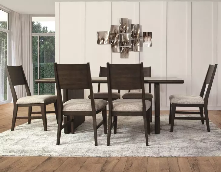 Norvell Gray Upholstered Side Chair Set of 2