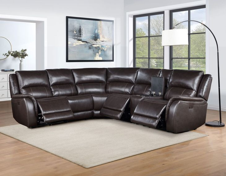 Alexandria Gray Dual Power Reclining Sectional