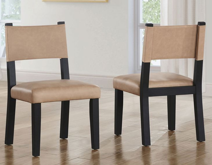 Aubrey Black Strap Back Side Chair Set of 2