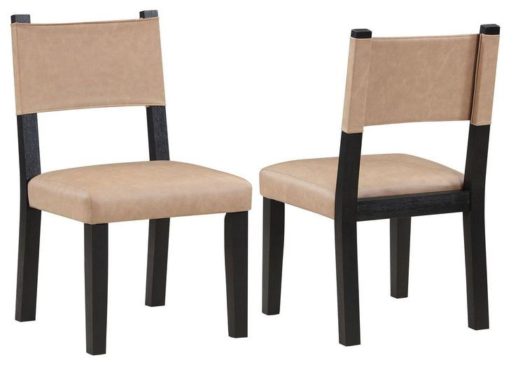 Aubrey Black Strap Back Side Chair Set of 2