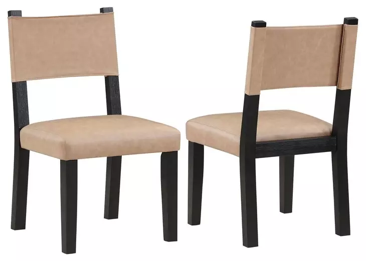 Aubrey Black Strap Back Side Chair Set of 2