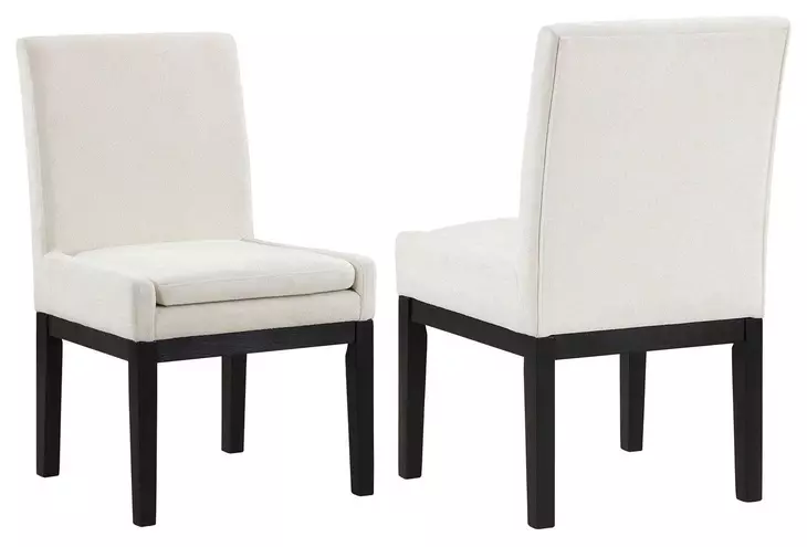 Aubrey Black Upholstered Parsons Chair Set of 2