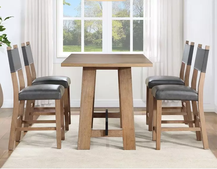 Aubrey Brown Counter Height Dining Room Set