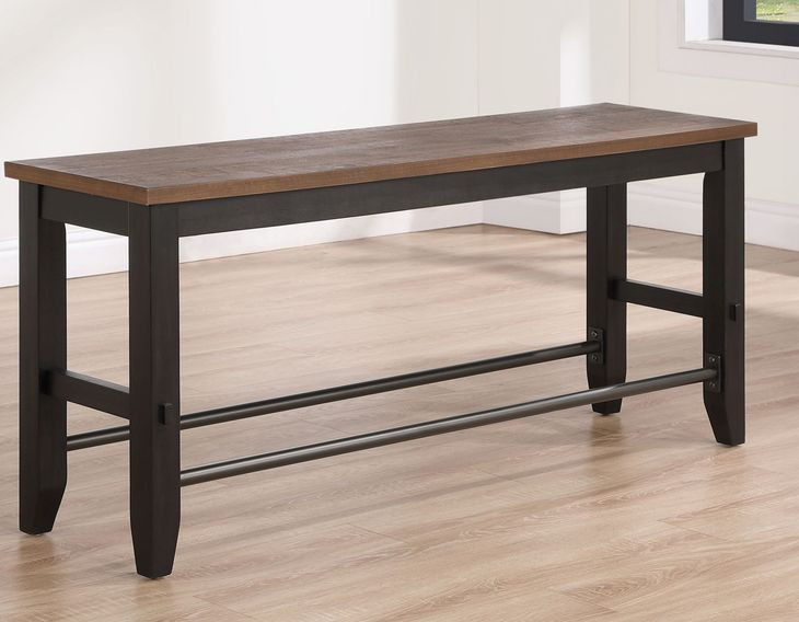 Bermuda Black 54" Counter Height Bench