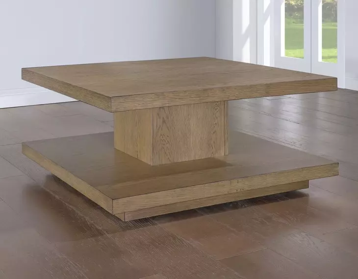Canyon Sand Square Cocktail Table with Casters