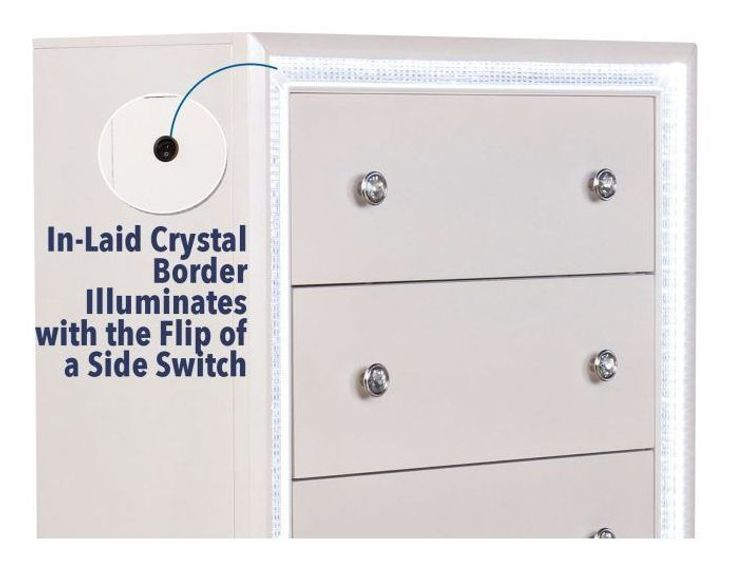 Cassie White 4 Drawer Chest