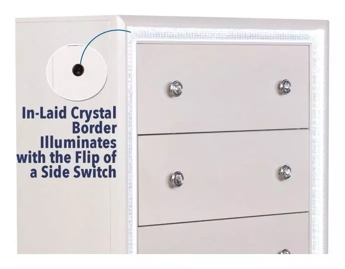 Cassie White 4 Drawer Chest