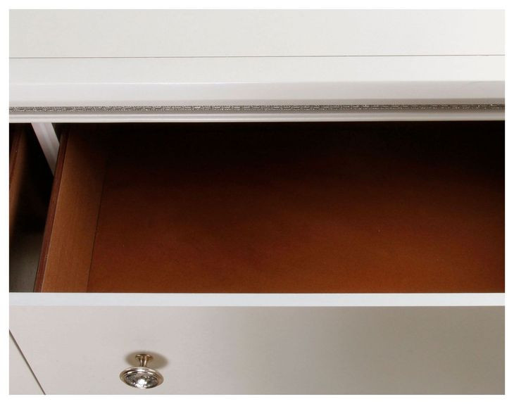 Cassie White 6 Drawer Dresser and Rectangular Mirror