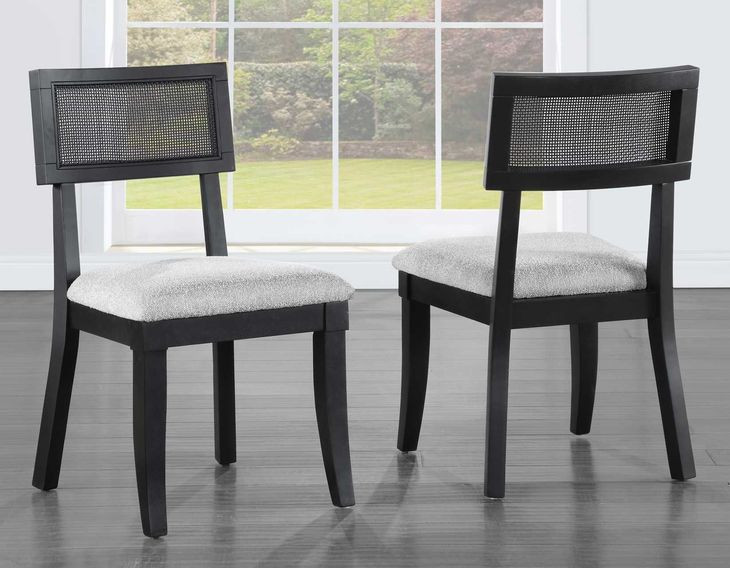 Colvin Black Cane Side Chair Set of 2