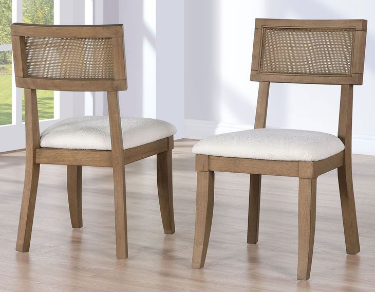 Colvin Brown Cane Side Chair Set of 2