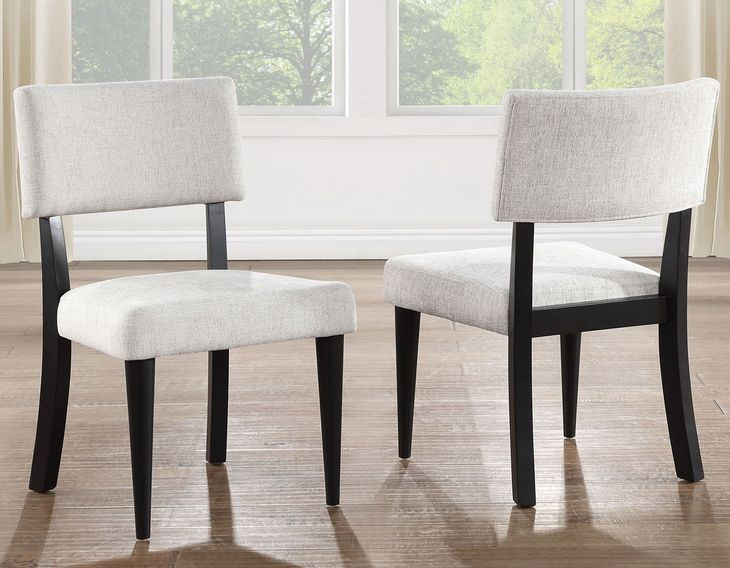 Colvin Black and White Side Chair Set of 2