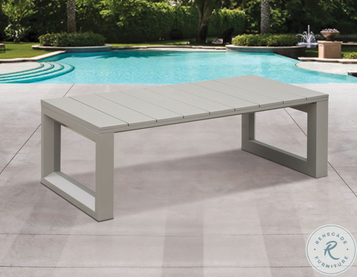 Dalilah Gray Metallic Powder Coating Outdoor Cocktail Table From Steve ...