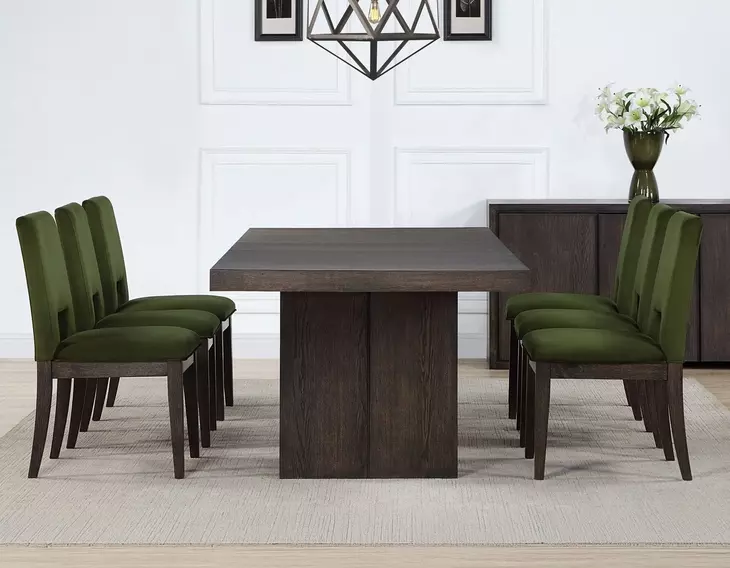 Evan Brown 96" Extendable Rectangular Dining Table