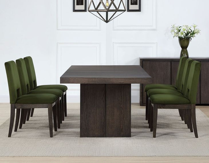 Evan Brown Extendable Rectangular Dining Room Set
