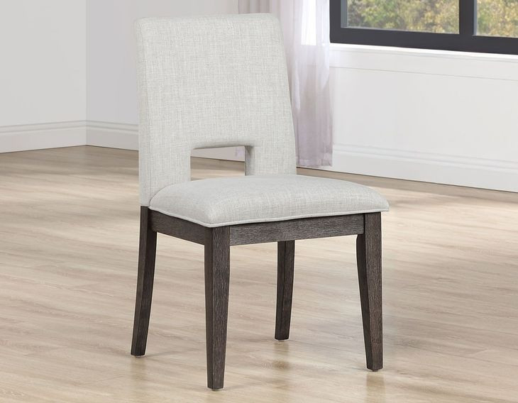 Evan White Upholstered Side Chair Set of 2