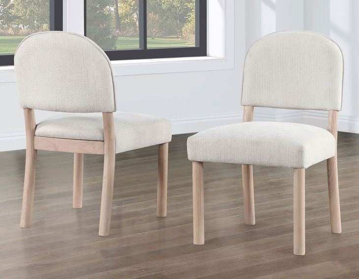 Gabby Light Brown Upholstered Side Chair Set of 2