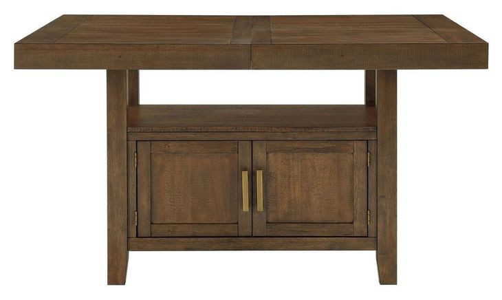 Garland Brown Extendable Rectangular Storage Counter Height Dining Room Set