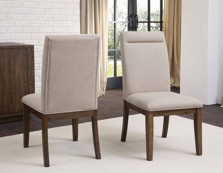 Garland Brown Upholstered Side Chair Set of 2