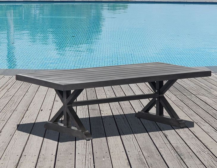 Jones Brown Rectangular Aluminum Coffee Table