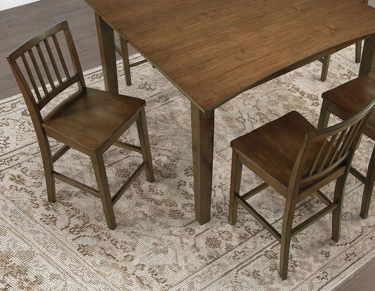 Joplin Brown Counter Height Chair Set of 2