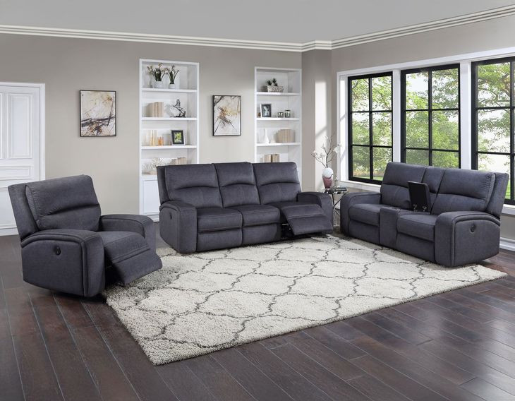 Lovell Gray Power Living Room Set